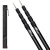 FIELDOOR Telescoping Aluminum Tent Pole Diameter 32mm Stepless Adjustment Set of 2 Includes Storage Bag Swing Type Easy Height Adjustment Just Turn