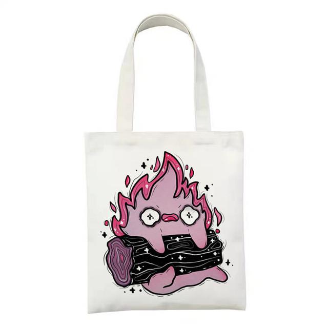 Женская пляжная сумка, сумки для покупок для продуктов, многоразовая эко-большая сумка с героями мультфильмов, женская холщовая сумка в стиле аниме, большая женская дорожная сумка