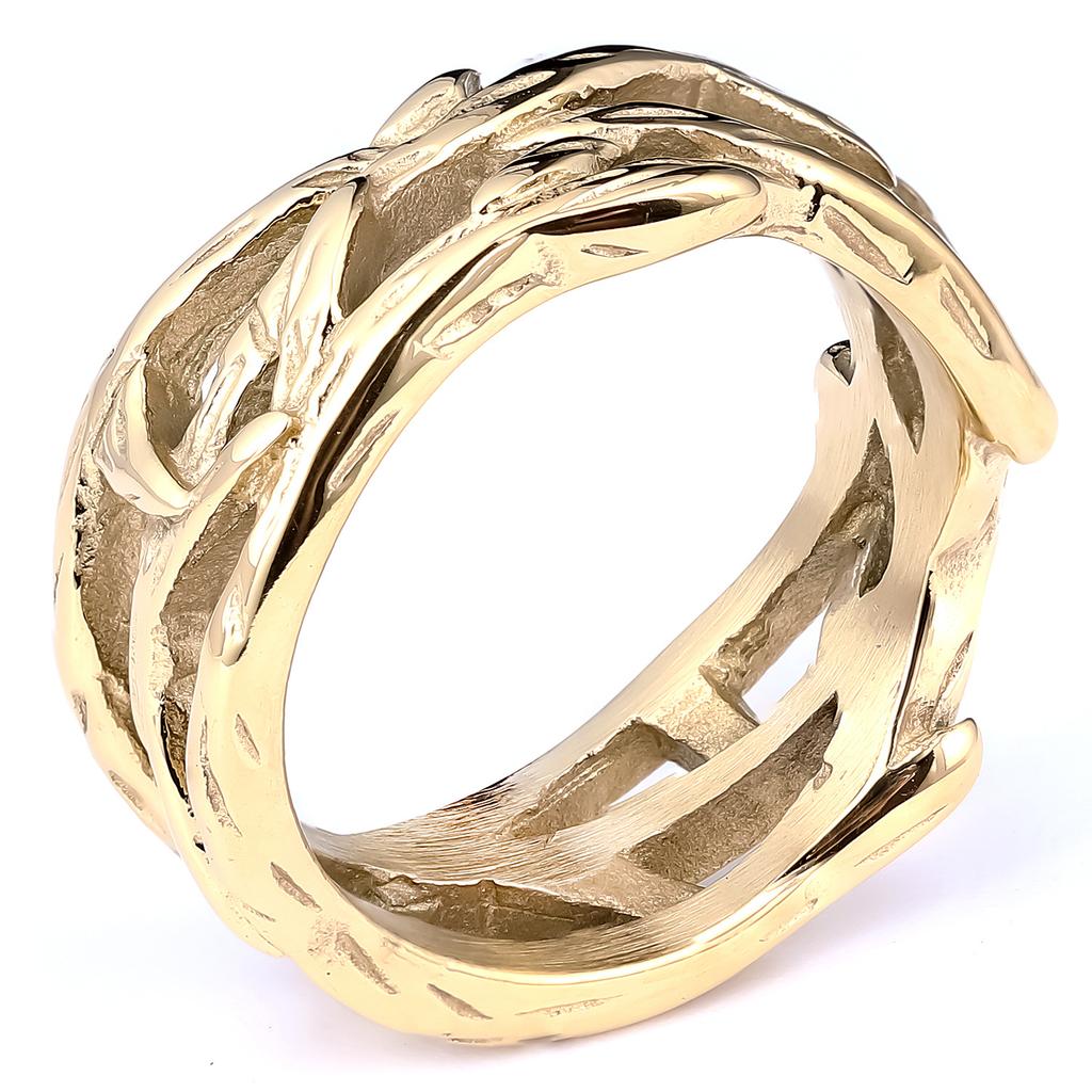 Винтажное кольцо "Древо жизни" из полированной титановой стали, оригинальное ювелирное изделие в золотом и серебряном цветах