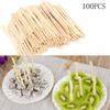 100 ШТ Одноразовые Принадлежности для Домашней Посуды Бамбуковые Вилки для Фруктов Шпажки для Еды Домашний Декор Палочка Палец
