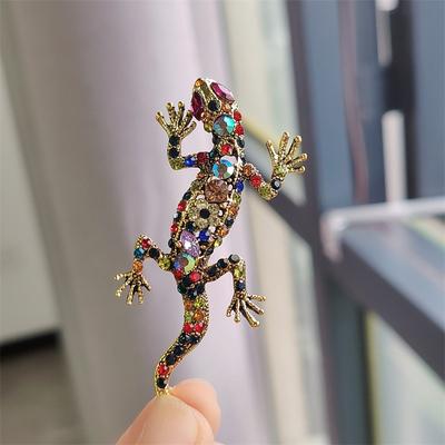 Корсаж Wind Gecko, брошь в виде ящерицы из цельного алмазного сплава, аксессуары для мужской и женской одежды