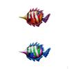 2x Decorations Fish Metal Hanging Wall Decor for Bathroom Home