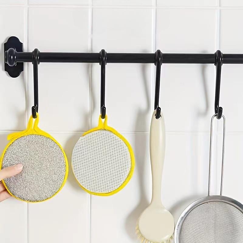 10 шт. двусторонняя чистящая губка, кастрюля, губка для мытья посуды, бытовые чистящие средства, щетки для мытья посуды