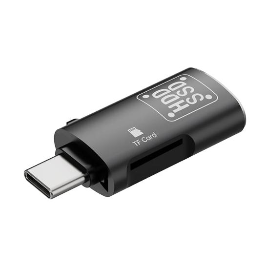 OTG Адаптер 2 в 1 Type-C на USB 3.0 Автомобильный видеорегистратор Картридер для карт TF Высокоскоростная передача данных OTG Флеш-накопитель Картридер для карт мобильного телефона для
