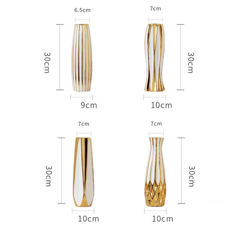 Ваза Керамическая ваза Европейская классическая ваза Домашняя гостиница Цветочная композиция Модный орнамент Ваза
