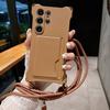 S26 боковая карта двойная веревка чехол для мобильного телефона для Samsung S25ULTRA мягкий чехол A54 карта S23FE ремешок S26