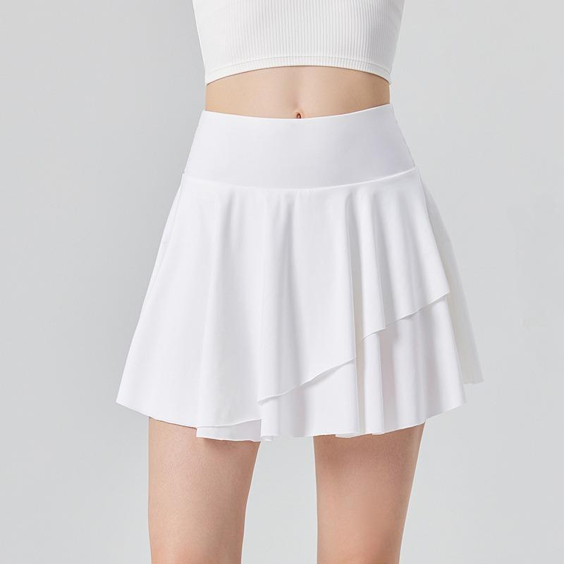 Короткая теннисная юбка Анти-ультрафиолетовая юбка Женская спортивная юбка с карманами Юбки с высокой талией Быстросохнущая двухэтажная юбка Защитная одежда от солнца