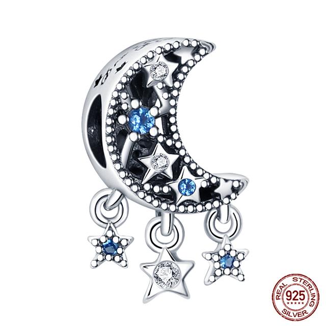 Подходит для модных оригинальных браслетов 925 пробы, серебро 925 пробы, серебро, синий, астронавт, самолет, подвески для путешествий, бусины, подвески для женщин, модные ювелирные изделия своими руками