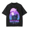 2026 Summer Oversized Streetwear Casual T-Shirt With Vintage Anime Nazuna Print, Call of the Night T-shirt