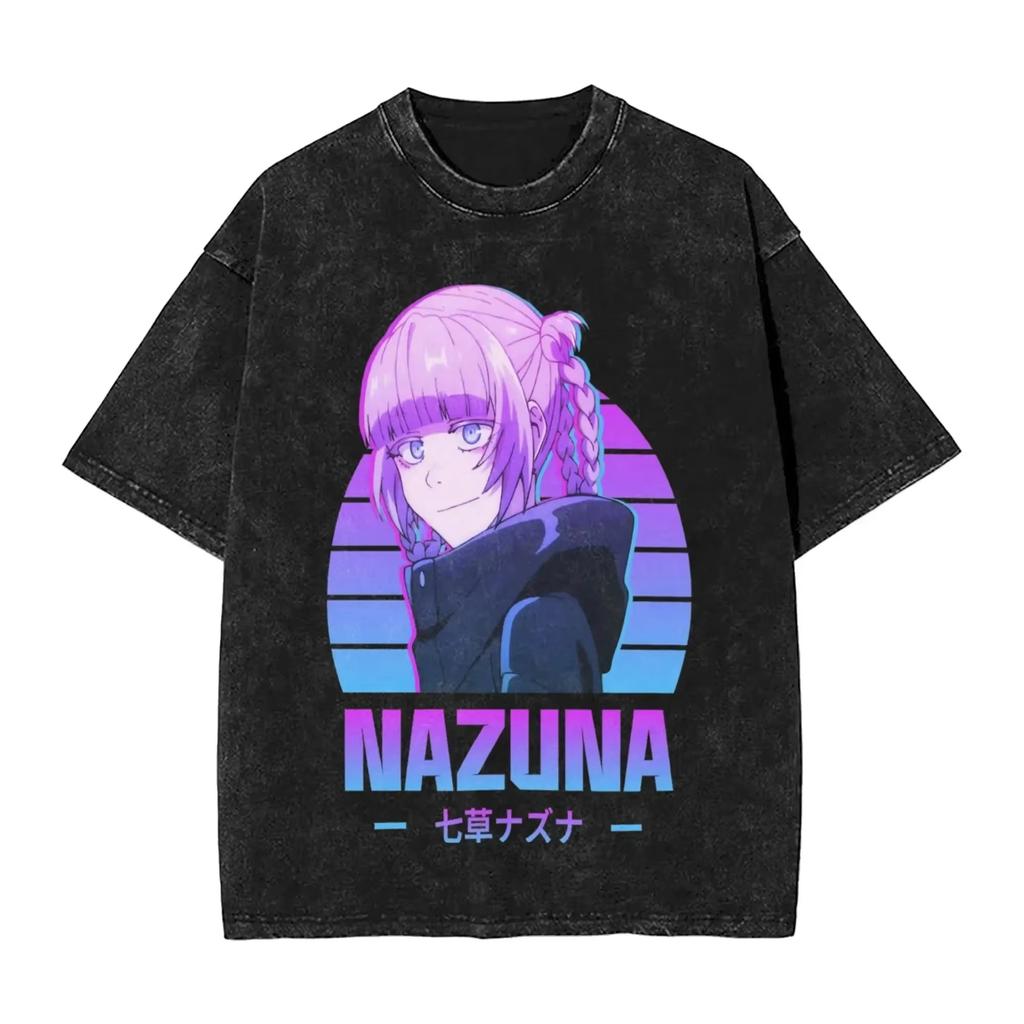 2026 Summer Oversized Streetwear Casual T-Shirt With Vintage Anime Nazuna Print, Call of the Night T-shirt