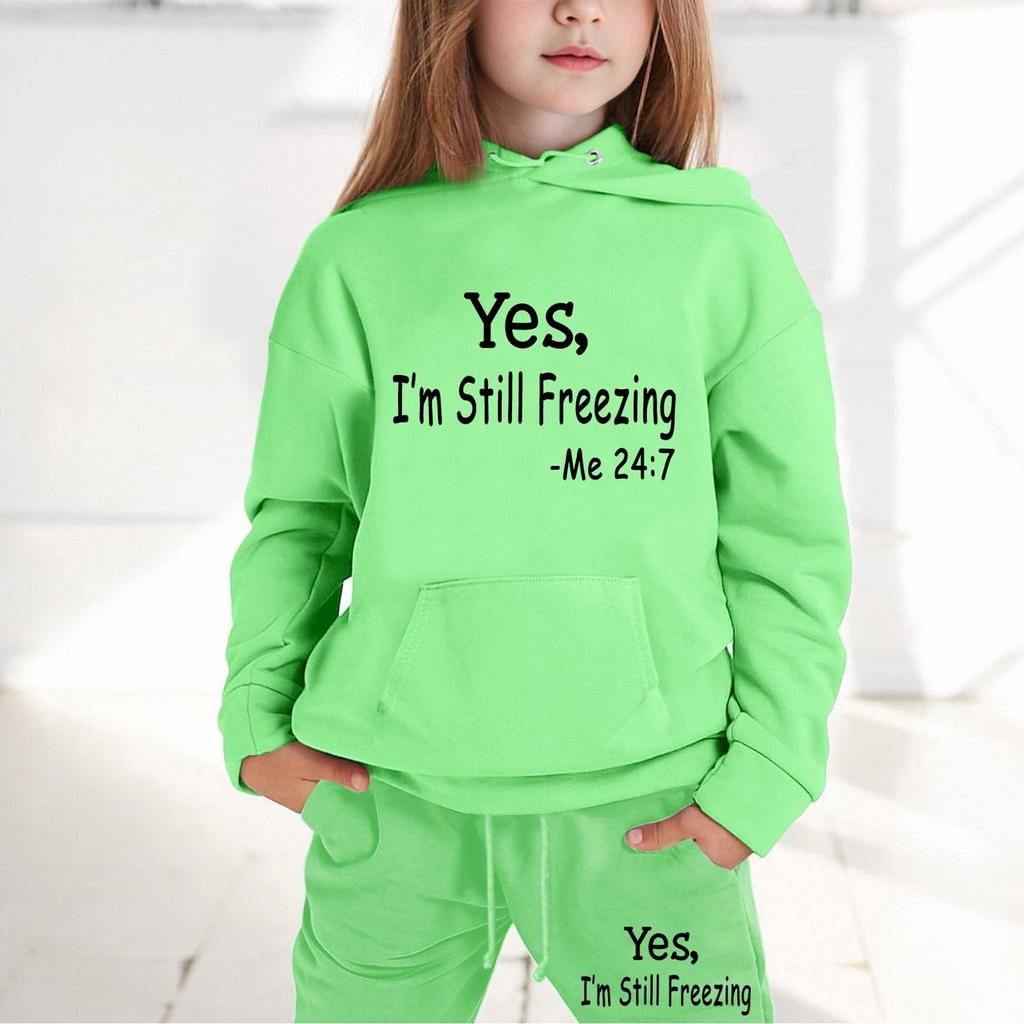 Мальчики Девочки Спортивный костюм Одежда Толстовка с капюшоном Беговые штаны Спортивные костюмы Комплект Модный наряд