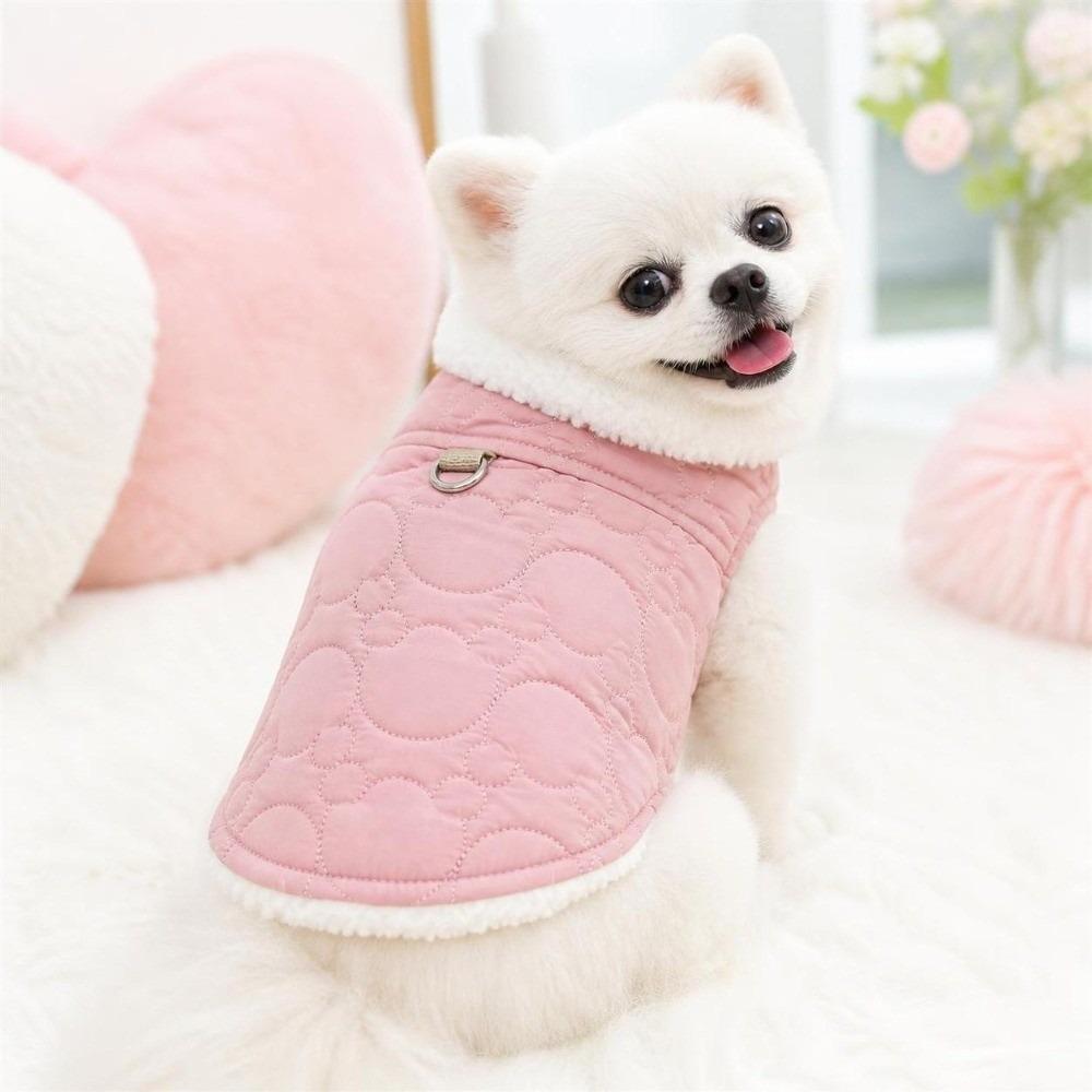 Plush Dog Hiking Jacket Windproof Dog Vest Coat Fashion Pet Clothes Cat