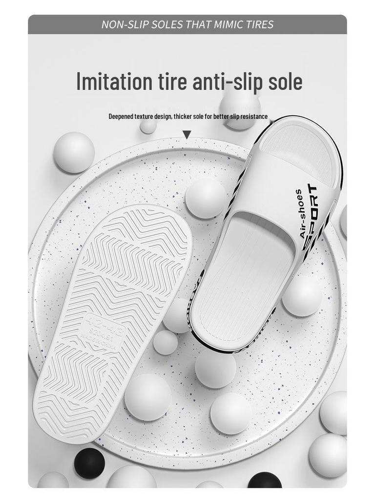 Men's Large Size Odor-Resistant Summer Slippers: New Widened Non-Slip Indoor Sports Shoes