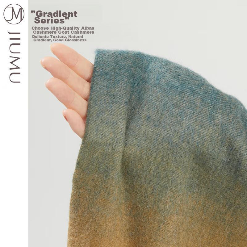 JIUMU 100% Cashmere Scarf for Women, Autumn And Winter Shawl, Ladies' Warm Neck Wrap, Birthday And New Year Gift Box Set