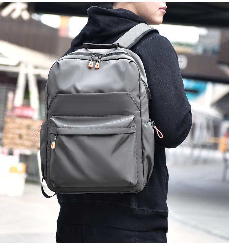 Мужской рюкзак Oxford Canvas большой вместимости 2023 года с USB-портом, для путешествий на открытом воздухе и использования в школе, с напечатанным логотипом