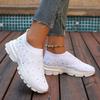 Fashion Women Sneakers Breathable Knitted Non Slip Casual Walking Shoes Woman Comfortable Soft Bottom Loafers Flats