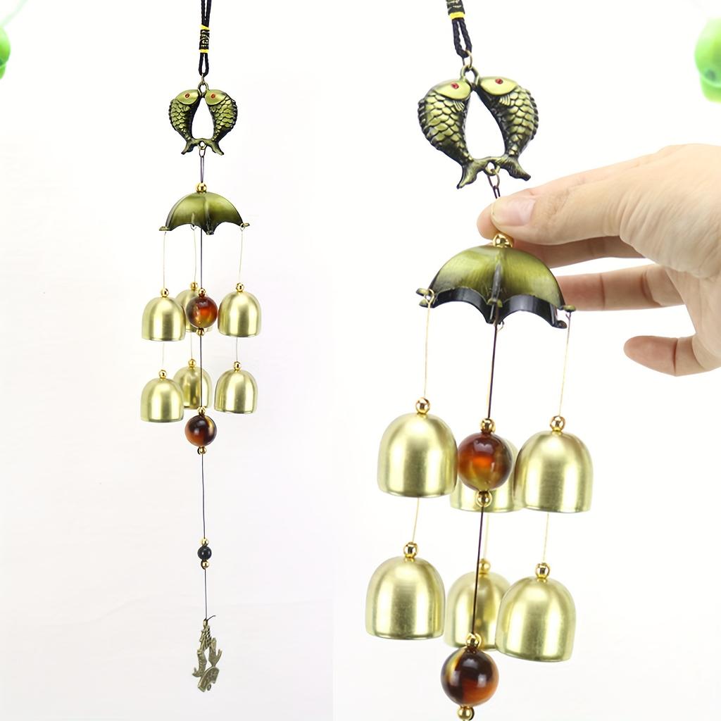 Латунные колокольчики ручной работы, глубокий тон, сочувственный подарок для женщин, 1 шт., дверной звон, патио, садовый декор, колокольчики