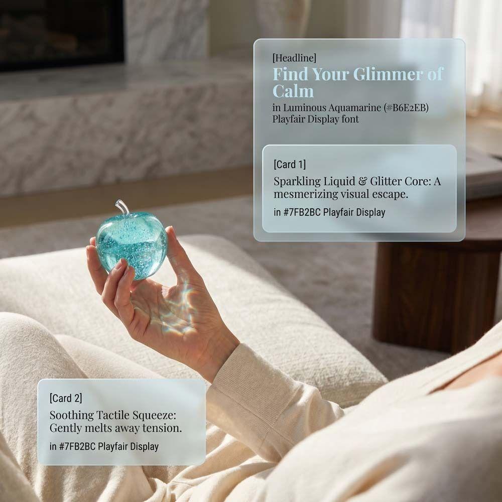 Soft Clear Jelly Squishy Ball Blue Maltose Squishy Toy Ball Quick-rebound Squeeze Toy Office