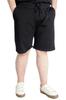 Мужские шорты больших размеров и шорты-бермуды размера плюс Xl Мужские капри мулине больших размеров с боковым карманом 20501 Черный