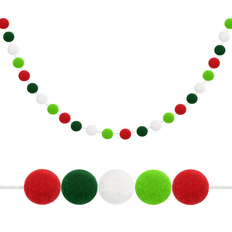 2M Pom Pom гирлянда комплект для украшения праздничный декор шар гирлянда рождественская полиэстер фетр шарик гирлянда рождественская елка