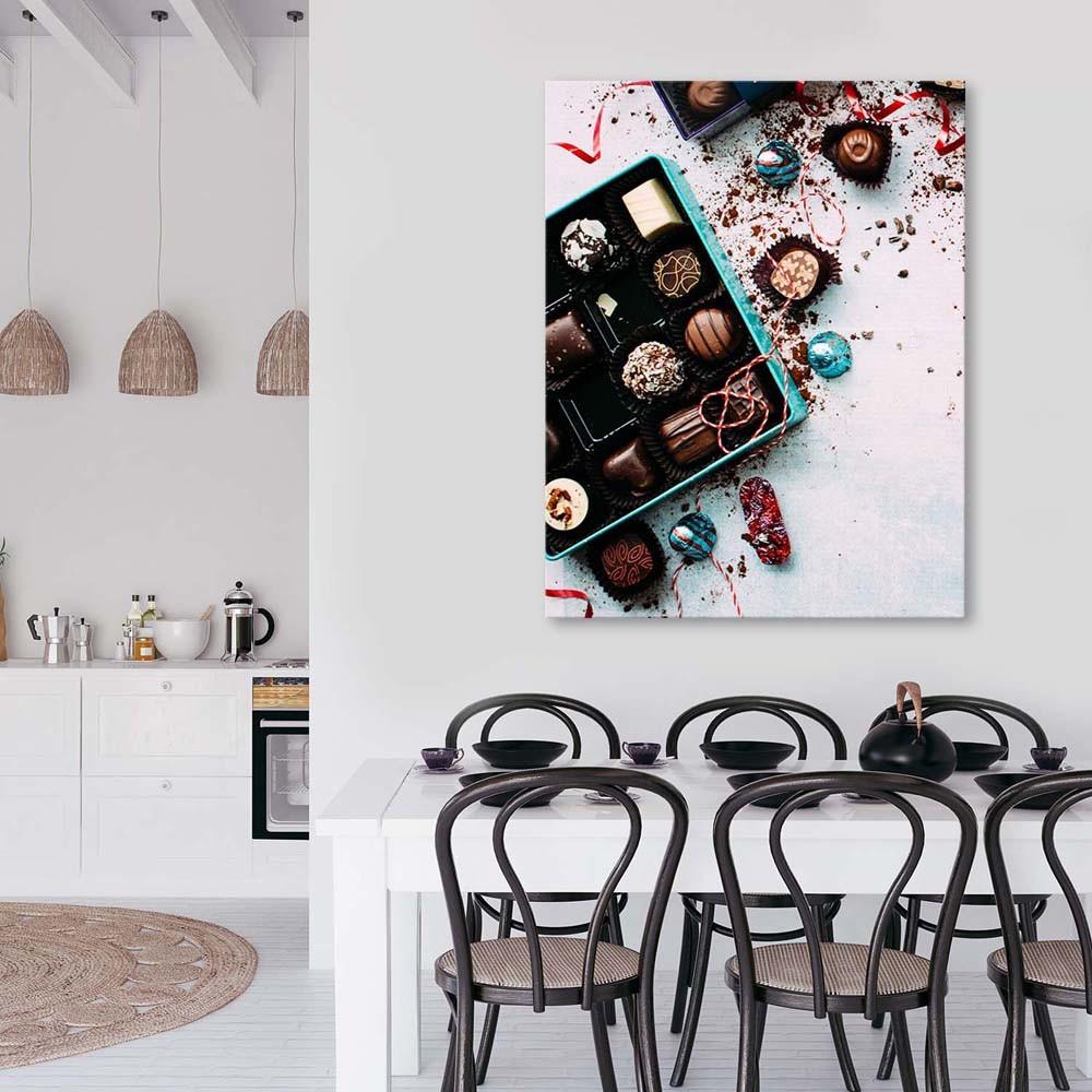 Canvas print, Coloured pralines