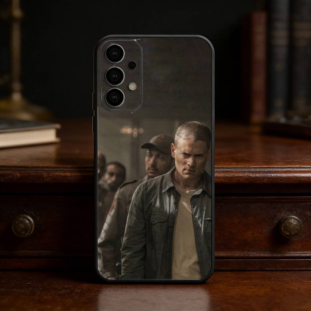 Чехол для телефона P-Prison Break для Samsung S25,24,23,22,30,21,10,9,Ultra,Plus,Lite Мягкий Черный Чехол
