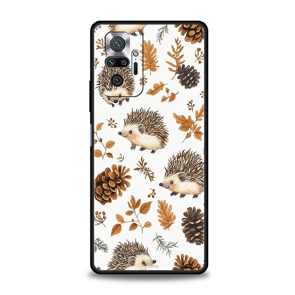 Милый маленький ёжик Чехол для телефона для Xiaomi Redmi Note 14 13 12 Pro Plus 5G 9S 9 10 11 4G 14C 13C 12C 10C 9C 9A Мягкий чехол
