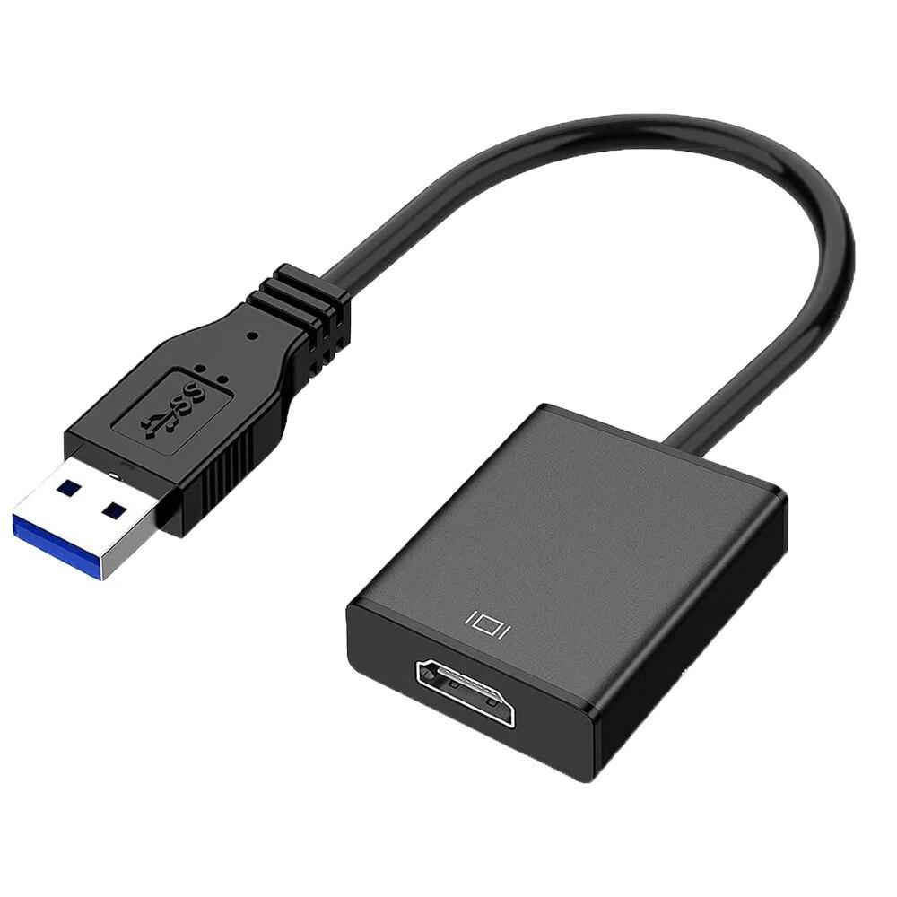 USB 3.0-HDMI-совместимый адаптер для компьютерных компонентов. Несколько мониторов 1080P, совместимый с Windows XP/7/8/10/11.