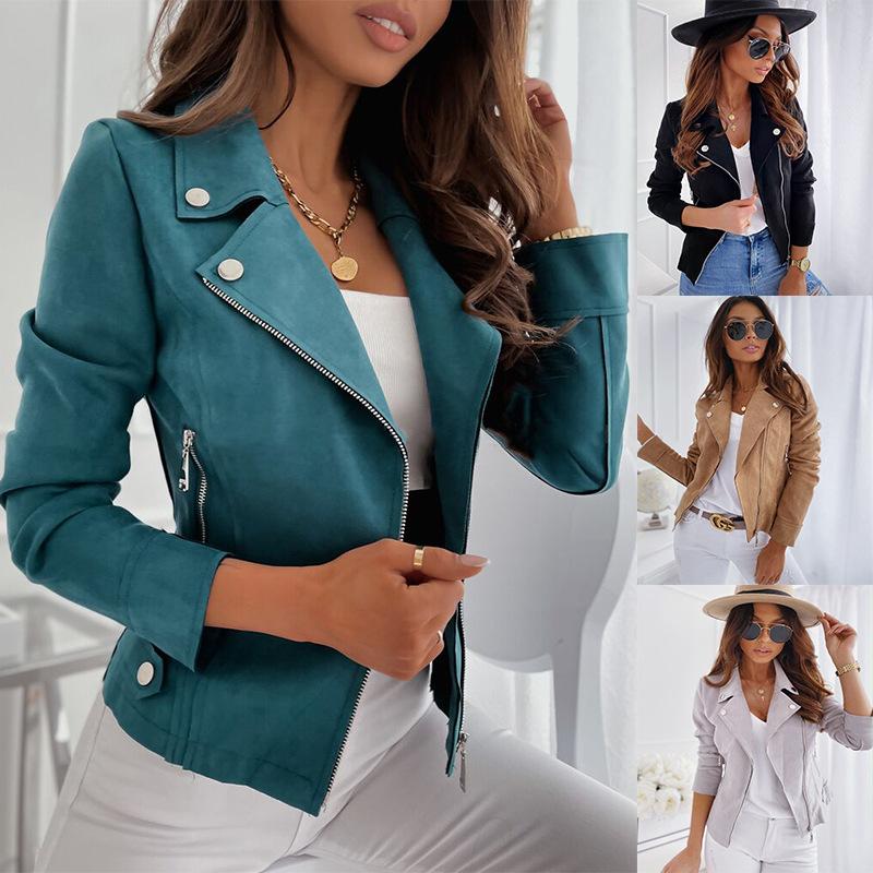 Женская модная кожаная куртка на шнуровке Slim Fit весна осень мотоциклетная куртка куртка на молнии