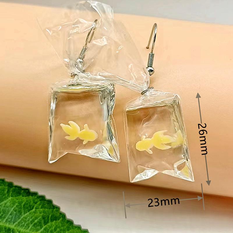 Ручная работа Рыбки Серьги 5 Цветов на Выбор Пластиковые Имитация Золотой Рыбки Серьги Модные Серьги Необычные Серьги Модные Украшения