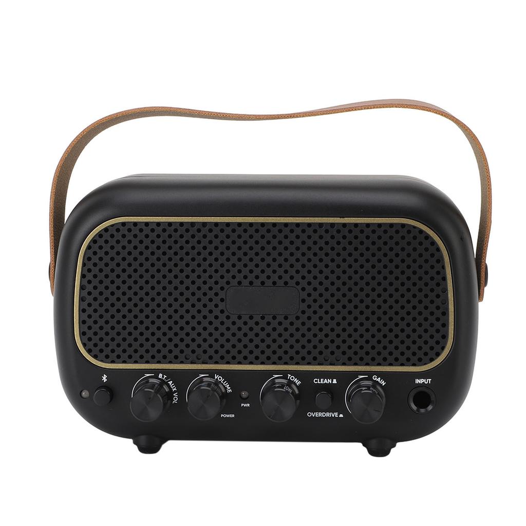 Mini Guitar Amp Dual Speaker Bluetooth Portable Electric Guitar Amplifier with Handle Headphone