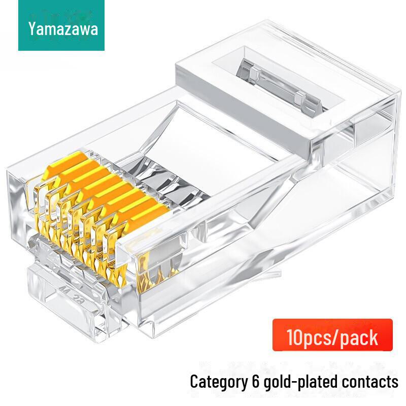Shanze Gold-Plated CAT6 RJ45 Gigabit Network Connector, 8 Core