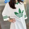 adidas Футболка с коротким рукавом Originals Blockcore, трикотажная, унисекс, топы, белая JL5974