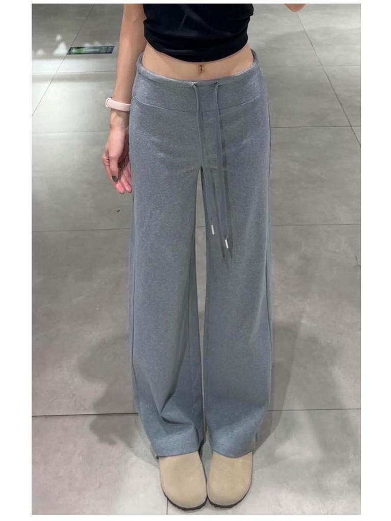 Lulu Unisex High Waist Slimming Sweatpants - Autumn 2026: Wide Leg, Plus Velvet