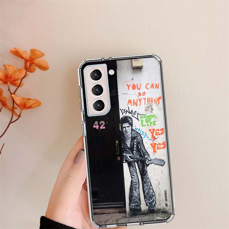 Чехол для телефона Street Art Banksy Graffiti для Samsung S24 FE Galaxy S22 Ultra S25 Edge S21 S23 FE S20 Plus Защитная накладка Рамка Прозрачный S