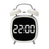 High Volume Twin Bell Alarm Clock Voice Control Digital Alarm Clock Table Clock  Indoor Use