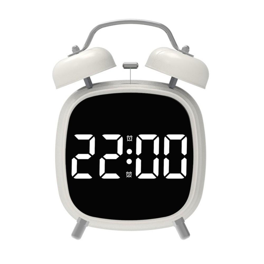 High Volume Twin Bell Alarm Clock Voice Control Digital Alarm Clock Table Clock  Indoor Use