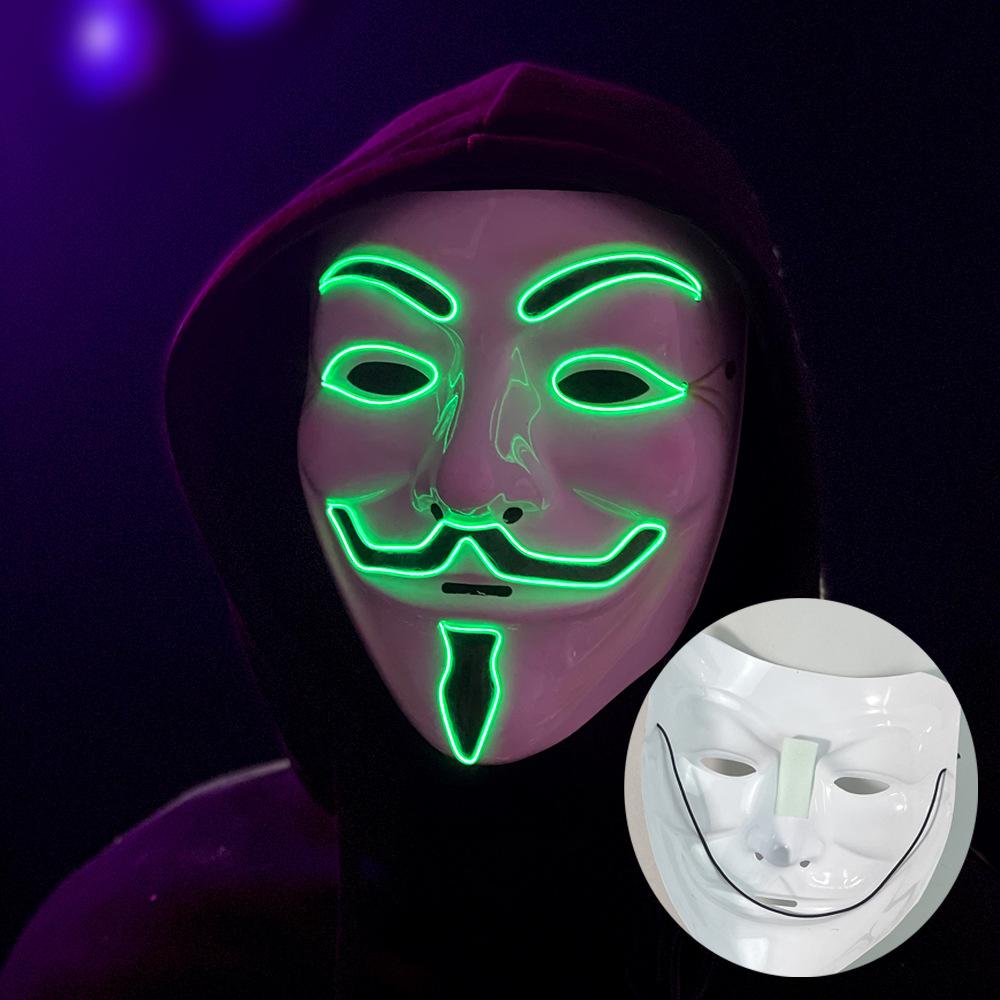 LED Light-Up Mask – A role-play mask with a neon effect, perfect for Halloween, carnivals, nightclubs and parties