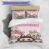 3pcs Duvet Cover Set (1*Duvet Cover + 2*Pillowcase, Without Core), Labubu Print Bedding Set, Bedroom Decor, All‑Season, Birthday Gift