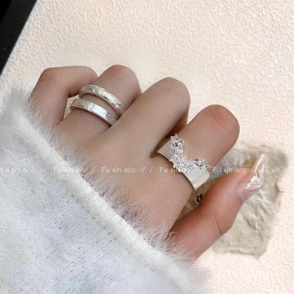 Korean-Style Exquisite Open Stacking Rings for Women: Versatile, High-End Design