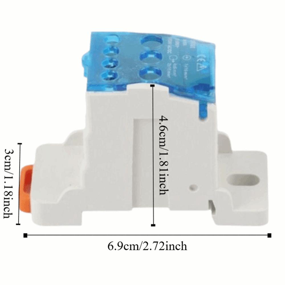 80A DIN Rail Terminal Block With Cover Power Junction Box Computer Room Cabinet