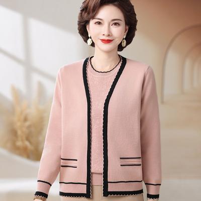 Тонкий кардиган на весну и осень, новая весенняя вязка для мамы среднего возраста