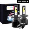 Светодиодная фара 1 пара противотуманных фар 40 Вт 8000 лм 6000 К H4 H7 H11 9006 автомобильная фара стильный супер яркий большой светодиодный чип