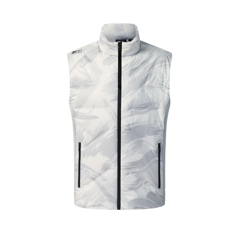 Fila Модная личность серии Golf, трендовый принт по всей поверхности, повседневный, спортивный, для тренировок, универсальный, удобный, теплый пуховый жилет, мужской жилет A11M545930FZA