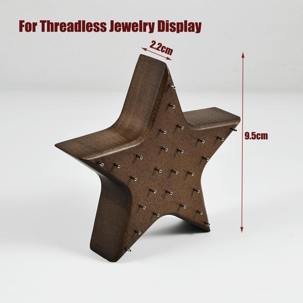 1 шт. деревянная витрина для пирсинга, футляры в форме цветка и сердца, подставка для сережек, пирсинга живота, губ, языка, ювелирных изделий из цельного дерева
