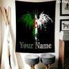 Algeria Flag Custom Name Wall Tapestry Aesthetic Wall Hanging Printed Fabric Blanket Decorative Tapestries for Bedroom Living Room Home Decor
