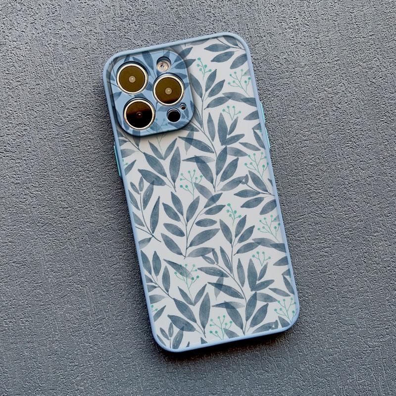 Чехол для телефона с акварельным цветочным растением для iPhone 12 13 Pro Max Mini 16 15 11 Pro Max XR XS X 14 7 8 Plus SE2 Ударопрочная задняя крышка