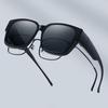 Anti Glared Polarized Sunglasses Over Glasses Night Vision Glasses Nighttime Driving Glasses UV400 Protection Wraparound Sunglasses