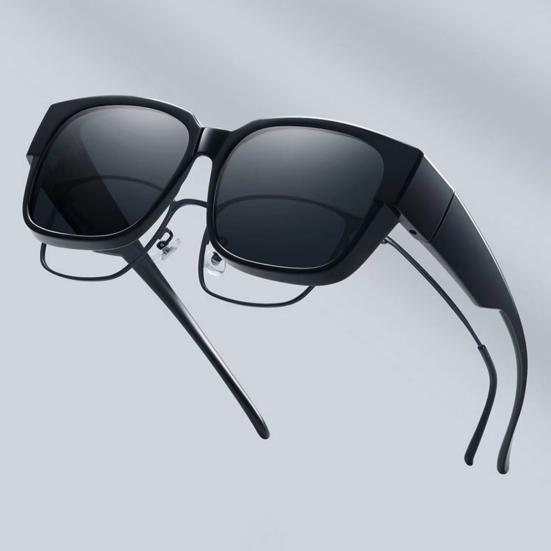 Anti Glared Polarized Sunglasses Over Glasses Night Vision Glasses Nighttime Driving Glasses UV400 Protection Wraparound Sunglasses