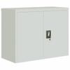 Filing Cabinet Light Grey 90 x 40 x 70 cm Steel